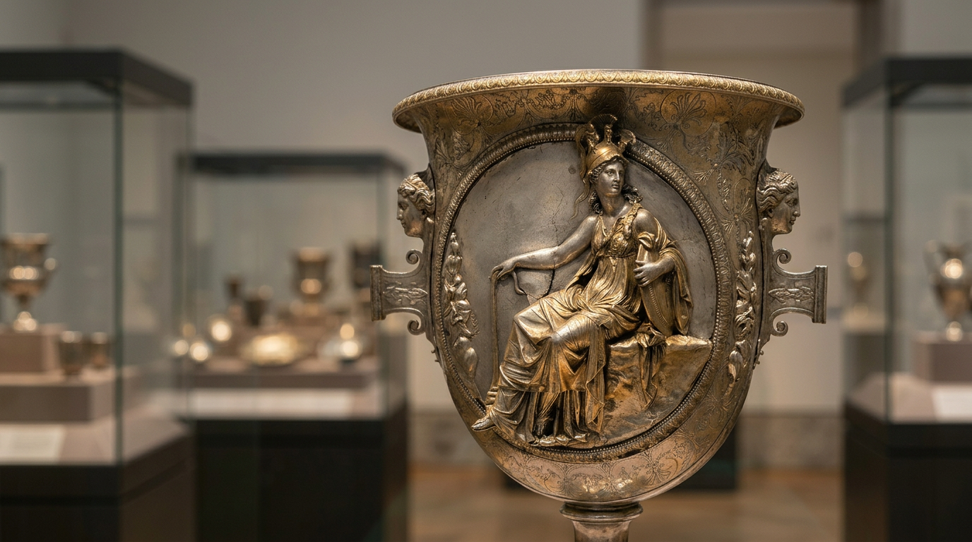 Roman Silver Buried in a German Forest. The Cup of Athena