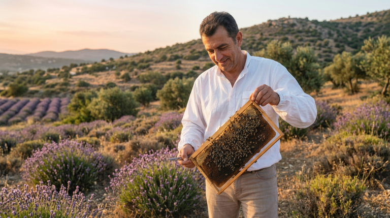 Serifos Honey Wins Awards. Wild Lavender Fields at Risk