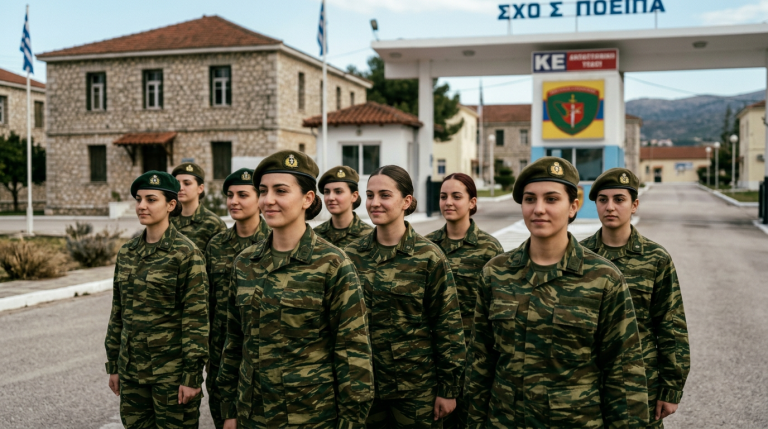 Greece's First Female Conscripts Report for Duty