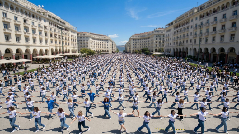 Thessaloniki Breaks Guinness Record for Largest Zeimbekiko Dance