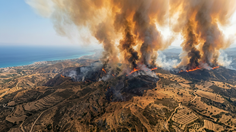 Crete Fires Burn 45,000 Acres in Two Days