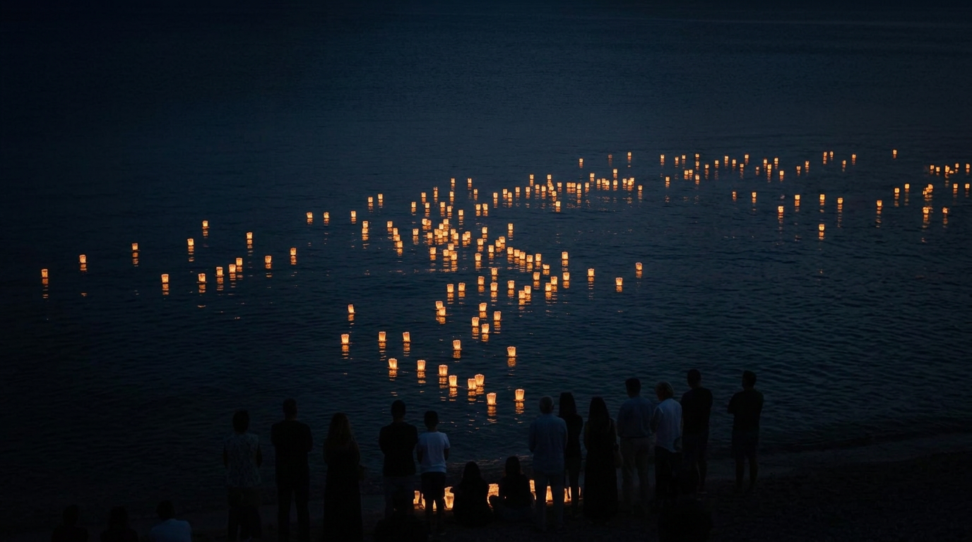 Greece Remembers the Mati Fire. 104 Lanterns Set Sail for 104 Lives Lost.