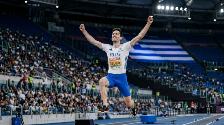 Tentoglou Wins 16th Gold at Europeans, Breaks His Own World Record