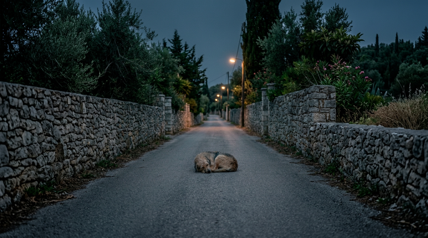 Woman Arrested After Running Over Sleeping Dog in Corfu