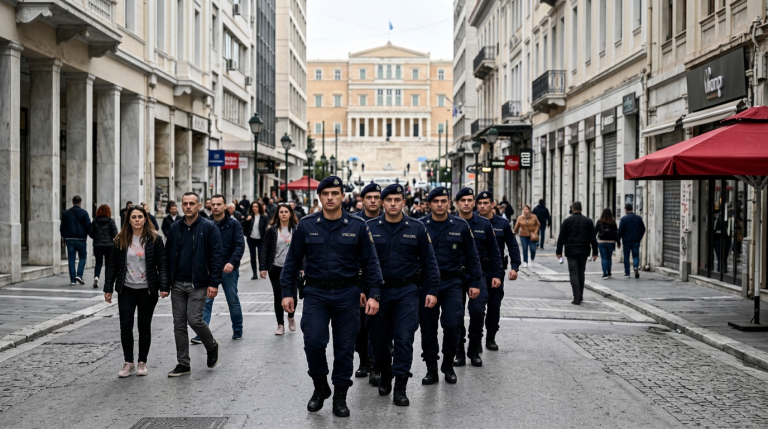 Athens Police Flood Central Squares in Major Crime Crackdown