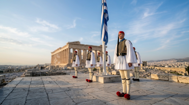 Greece Raises the Flag on the Acropolis, 82 Years After Liberation