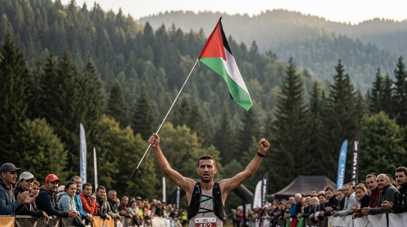 Greek Runner Wins 162 km Race, Raises Palestinian Flag at Finish Line