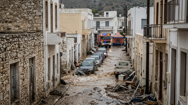 Rhodes Flooding Kills One, 280mm of Rain Hits Island in Hours